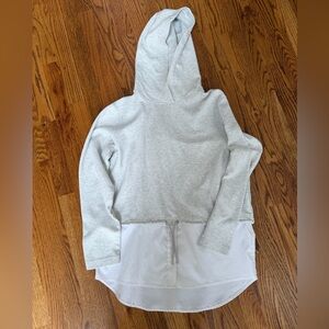 Women’s Athleta Gray and White multi material Hoodie